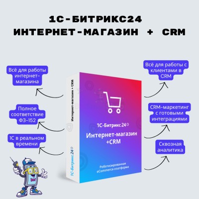 Программа для ЭВМ "1С-Битрикс24". Лицензия Интернет-магазин + CRM (12 мес.) - купить в Званке